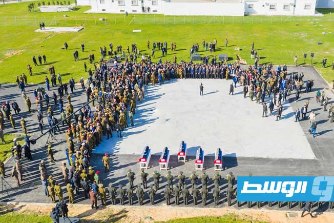 جانب من مراسم تأبين الحداد ومرافقيه، طرابلس، 27 ديسمبر 2025 (وزارة الدفاع)